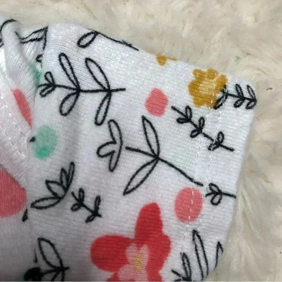 Gerber Onesie Diaper Shirt White  / Floral Size Newborn - Picture 7 of 16